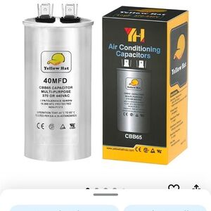 Yellow Hat 40MFD Air Conditioning Capacitor - Silver